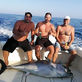 Friends on fishing trip in Croatia